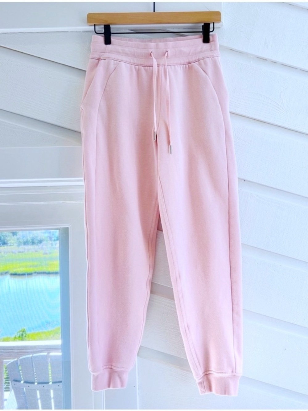 Lululemon Scuba High Rise Joggers 28” Sweatpants Baby Light Pink Mist Size 4